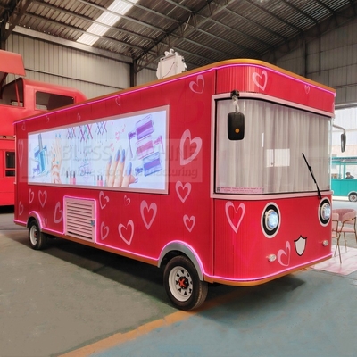 2500W-5000W Mobile Food Warmer Cart/Crepe Food Trailer Disegno personalizzato Multifunzionale