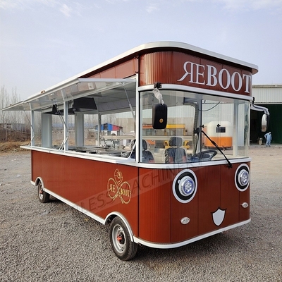 Full Kitchen Mobile Food Truck Retail Food Trailer per Pizza Burger BBQ