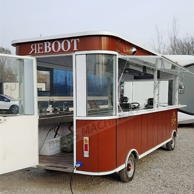 Full Kitchen Mobile Food Truck Retail Food Trailer per Pizza Burger BBQ
