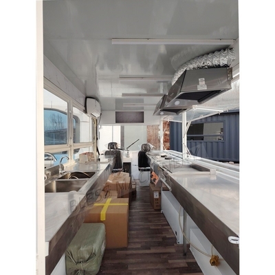 Full Kitchen Mobile Food Truck Retail Food Trailer per Pizza Burger BBQ