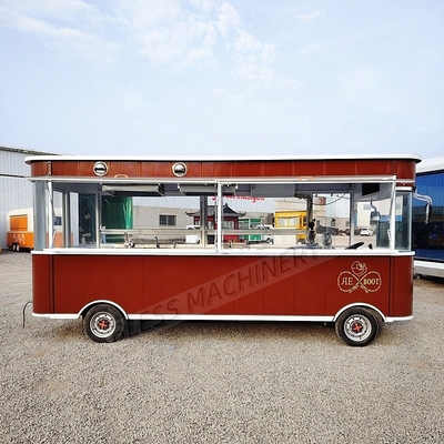 Full Kitchen Mobile Food Truck Retail Food Trailer per Pizza Burger BBQ