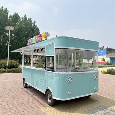 Fast food trailer carrello alimentare mobile completamente attrezzato in acciaio inossidabile