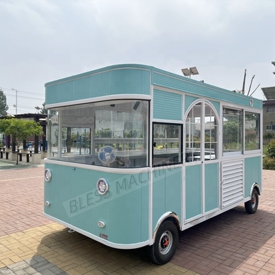 Fast food trailer carrello alimentare mobile completamente attrezzato in acciaio inossidabile