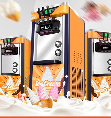 Vending Market Soft Serve 3 Flavor Ice Cream Machine con prestazioni super 220V/50Hz