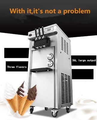 Vending Market Soft Serve 3 Flavor Ice Cream Machine con prestazioni super 220V/50Hz