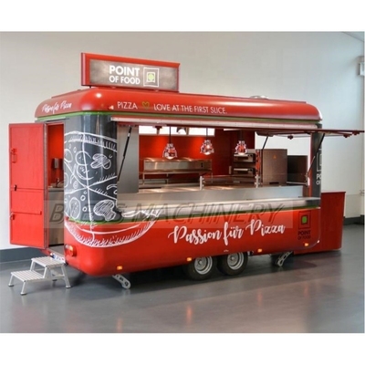 Long Life Service Custom Airstream Mobile Kitchen Fast Food Truck Trailers con ruote