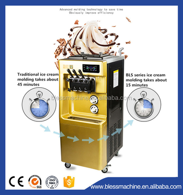 670x780x1330 mm macchina per gelati morbidi con capacità di 120 kg