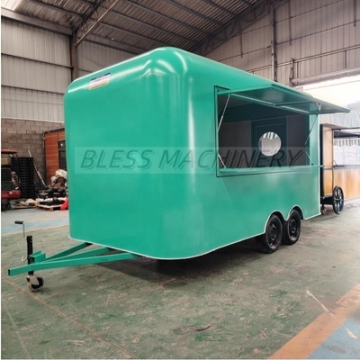 Europe Standard Street Mobile Fast Food Trailer Coffee Ice Cream Truck Chiosco Carrello del cibo