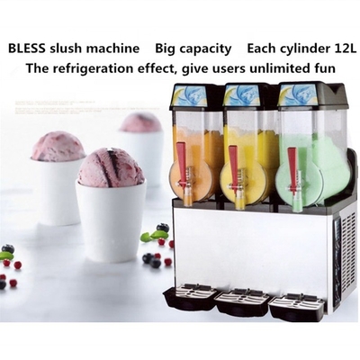 Dispenser di gelato a raffreddamento dell'aria multifunzionale di tipo Slush Garanzia 420x590x810mm