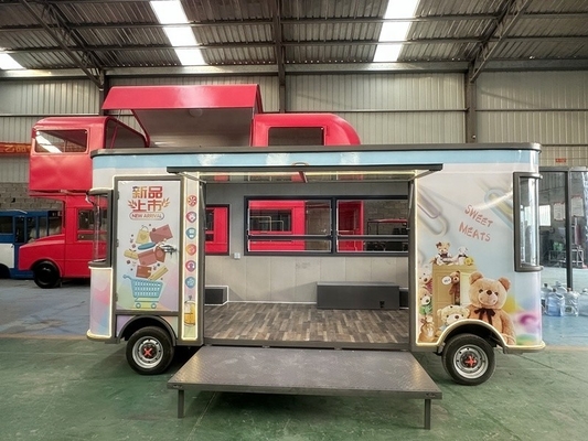Camionino alimentare per cucina mobile con rimorchio a corrente d'aria alla moda e materia prima di mais