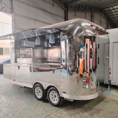 40 chilometri all'ora Mobile Sales Trailer per snack Fast food bevande gelato caffè latte tè