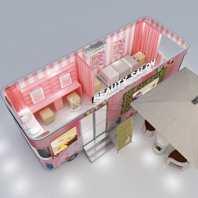 Salone mobile in tecnologia con 4 ruote e dimensioni L420.00cm*W180.00cm*H230.00cm