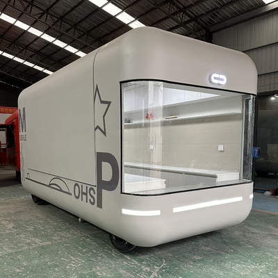 Trailers elettrici multifunzionali mobili per la lavorazione degli snack con ruota universale in gomma