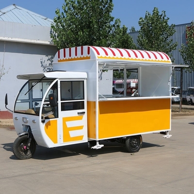 Carro da pranzo a tre ruote per servire spuntini Tè al latte Bevande fredde String fritto e altro