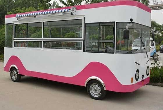 Servizio di manutenzione e riparazione sul campo Gelato rosso vintage Snack Car Bbq Mobile Food Truck