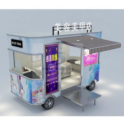 Customized 2022 6M Chinese Electric Food Truck Business con attrezzature in acciaio inossidabile