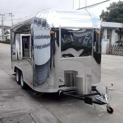 3 ruote Food Trailer Macchinari a basso budget Funzione per la produzione di cibo in movimento