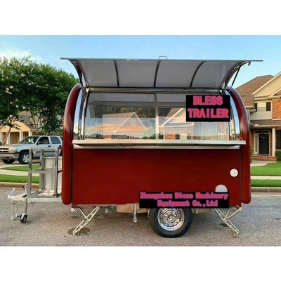 3 ruote Food Trailer Macchinari a basso budget Funzione per la produzione di cibo in movimento