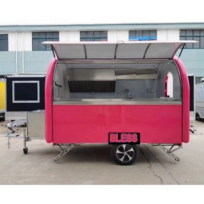 3 ruote Food Trailer Macchinari a basso budget Funzione per la produzione di cibo in movimento