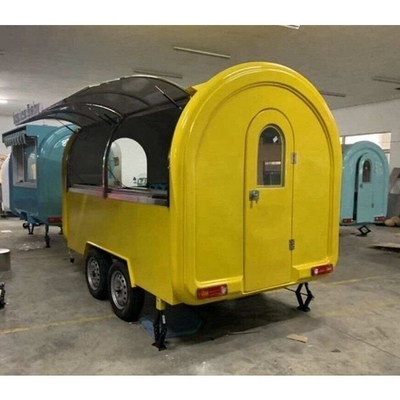 Design Silver Snack Food Trailer per la vendita di chioschi di fast food negli Stati Uniti