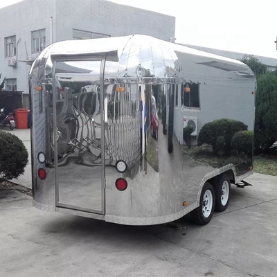Design Silver Snack Food Trailer per la vendita di chioschi di fast food negli Stati Uniti