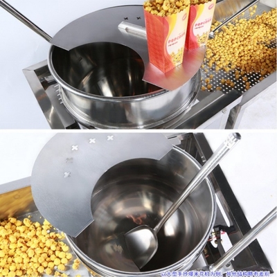 Macchina di produzione di popcorn in acciaio inossidabile con prestazioni super e risparmio energetico