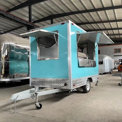 Cucina all'aperto Fast food trailer con attrezzature per cucinare Camion alimentari mobili