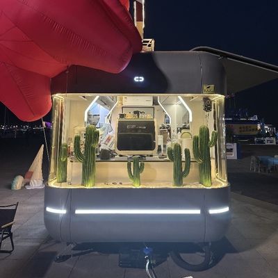 Furgoni elettrici per hamburger e caffè camion alimentare con attrezzature di cucina complete e facile utilizzo