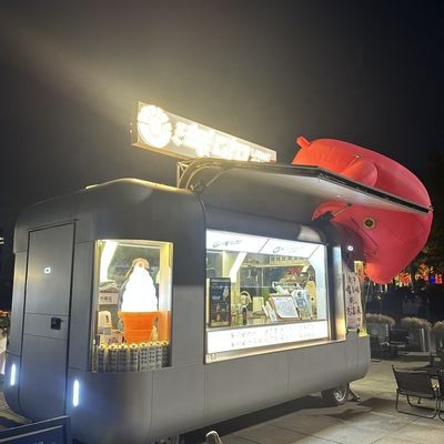 Furgoni elettrici per hamburger e caffè camion alimentare con attrezzature di cucina complete e facile utilizzo