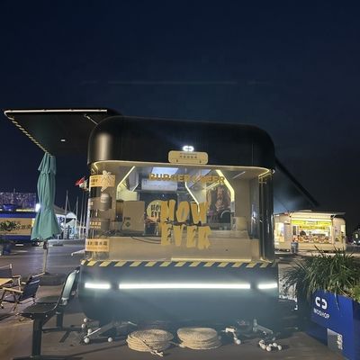 Furgoni elettrici per hamburger e caffè camion alimentare con attrezzature di cucina complete e facile utilizzo