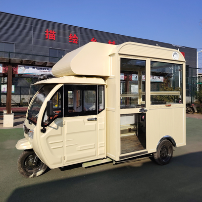 Triciclo elettrico multifunzionale da 3,0 kW per vendite mobili di fast food bevande e snack