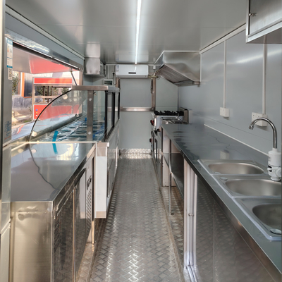 500*180*250cm Multifunzionale Mobile Quadrato Stile rimorchio per snack e gelato