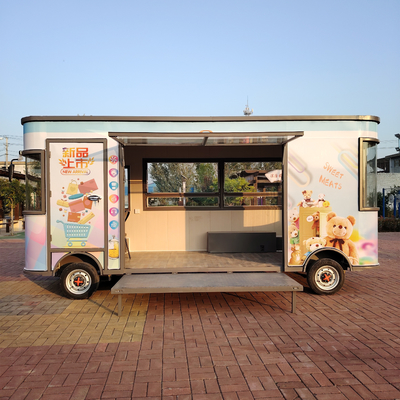 Opere di costruzione carrello elettrico mobile multifunzionale per cibo e snack