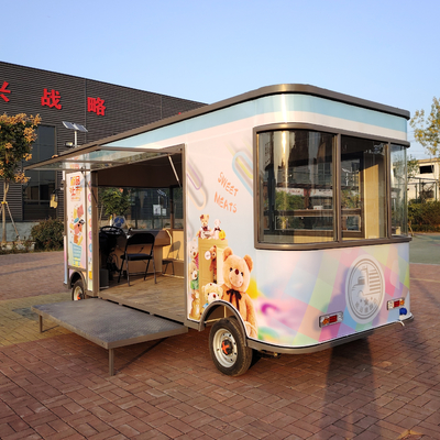 Opere di costruzione carrello elettrico mobile multifunzionale per cibo e snack