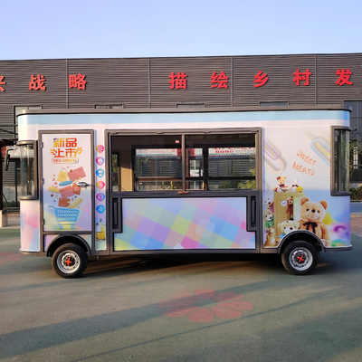 Trailers per snack alimentari elettrici mobili multifunzionali in acciaio galvanizzato per la vendita al dettaglio