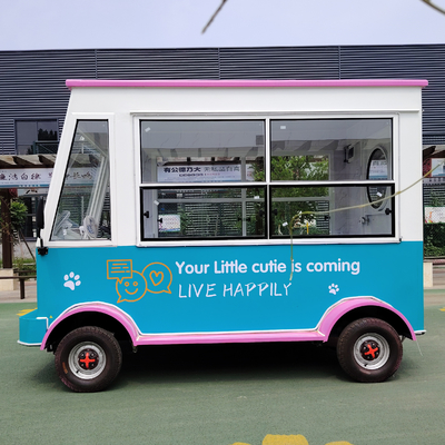 Camion alimentare elettrico mobile a lunghezza personalizzata per bevande fredde e snack
