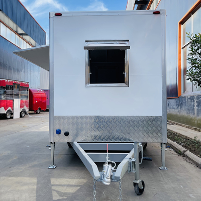 Multipurpose Mobile Square Style Fast Food Snack Alcol Bevande Bevande Gelati Trailer