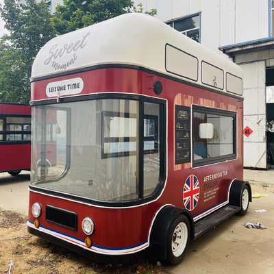 Vendite mobili Insalate di frutta Caffè Latte Tè Birra Gelato Disegno Camion Camper