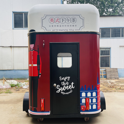 Vendite mobili Insalate di frutta Caffè Latte Tè Birra Gelato Disegno Camion Camper