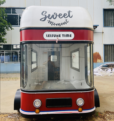 Vendite mobili Insalate di frutta Caffè Latte Tè Birra Gelato Disegno Camion Camper