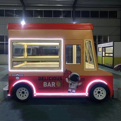 Camionetto alimentare elettrico mobile per bevande fredde gelati e distribuzione di cibo