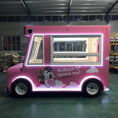 Camionetto alimentare elettrico mobile per bevande fredde gelati e distribuzione di cibo
