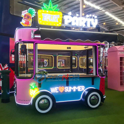 4 ruote stradali furgone elettrico mobile per snack e bevande