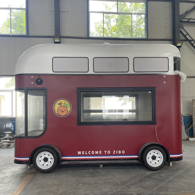 Vendite mobili di insalate di frutta bevande caffè latte tè birra gelato camion carrello mobile