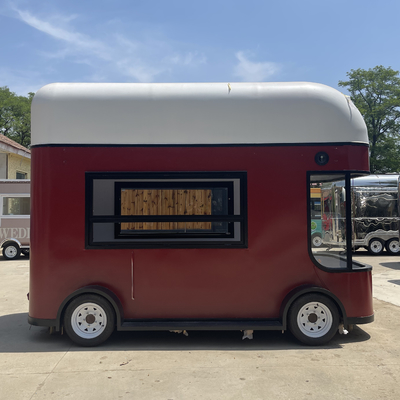 Vendite mobili di insalate di frutta bevande caffè latte tè birra gelato camion carrello mobile