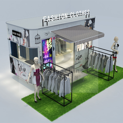 T-shirt di moda elettrica mobile jeans giacca pantaloni camion carrello di rimorchio boutique 3.0kw