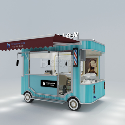 Electric Mobile Haircut Salon Barber Shop Style Design Van Truck Trailer Cart per il 2023