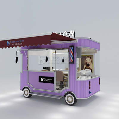Elettromobile salone di parrucchieri Barber Shop Stile Disegno Van Truck Carro rimorchio per le aziende agricole