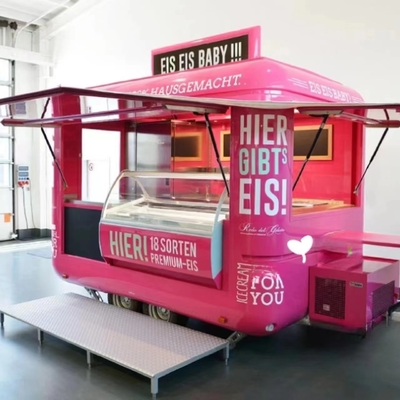 Hotdog Cart gelato birra bar e bevande analcoliche camion alimentare mobile da 600 kg a 1400 kg