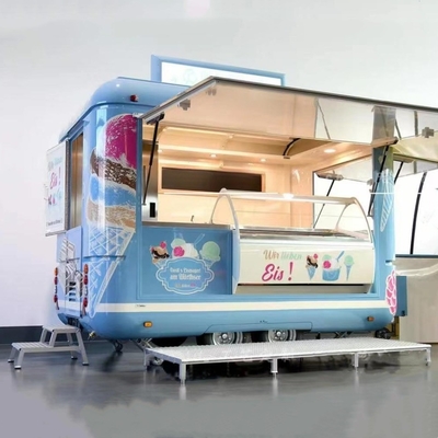 Hotdog Cart gelato birra bar e bevande analcoliche camion alimentare mobile da 600 kg a 1400 kg